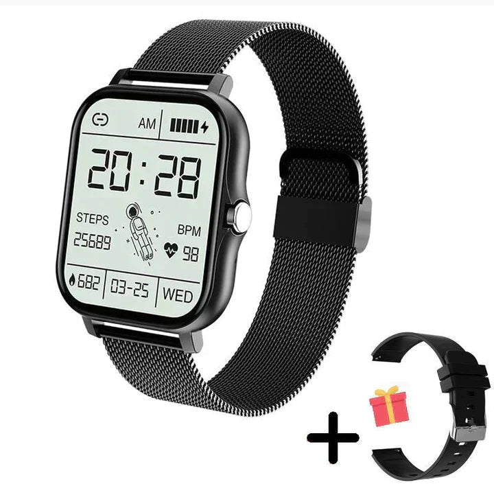 Reloj inteligente con llamadas por Bluetooth y control de la salud: pulsera de fitness con pantalla táctil HD de 1,83 pulgadas y monitor de actividad resistente al agua