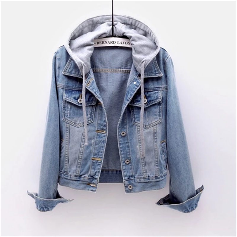 Anneke Denim γυναικείο σακάκι | Casual look για κάθε μέρα | Αποσπώμενη κουκούλα