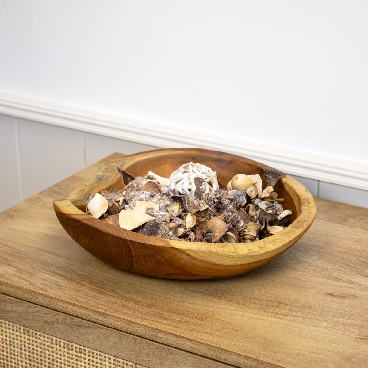 Teak Root Wood Bowl | Rustic Handmade Fruit Bowl & Decorative Table Centerpiece | Sustainably Sourced Natural Wood Serving Dish