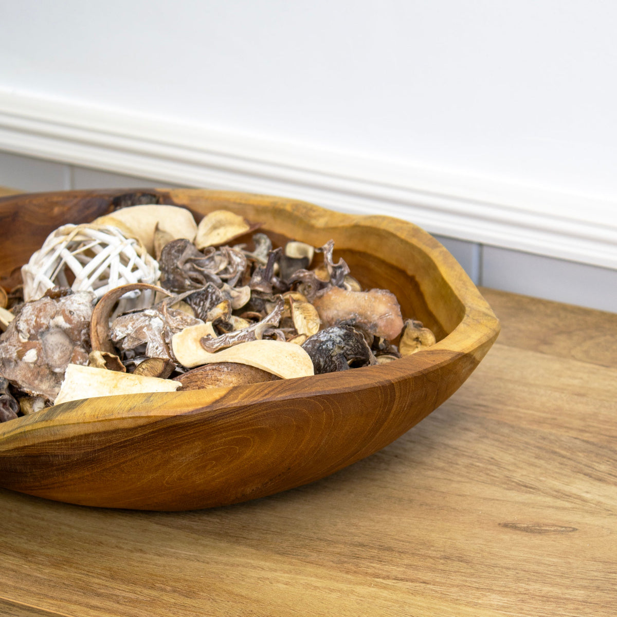 Teak Root Wood Bowl | Rustic Handmade Fruit Bowl & Decorative Table Centerpiece | Sustainably Sourced Natural Wood Serving Dish