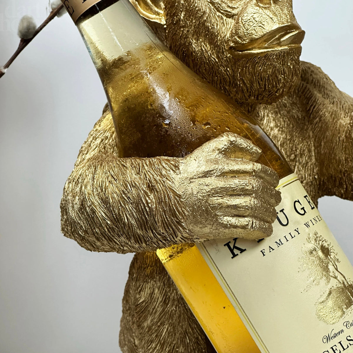 Suport pentru sticle de vin în formă de maimuță | Suport pentru sticle de vin în formă de animal, original, pentru decorarea barului de acasă | Suport din rășină pentru o singură sticlă și ornament de masă