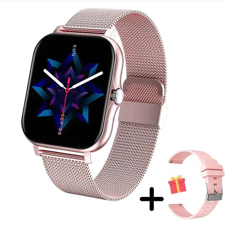 Reloj inteligente con llamadas por Bluetooth y control de la salud: pulsera de fitness con pantalla táctil HD de 1,83 pulgadas y monitor de actividad resistente al agua