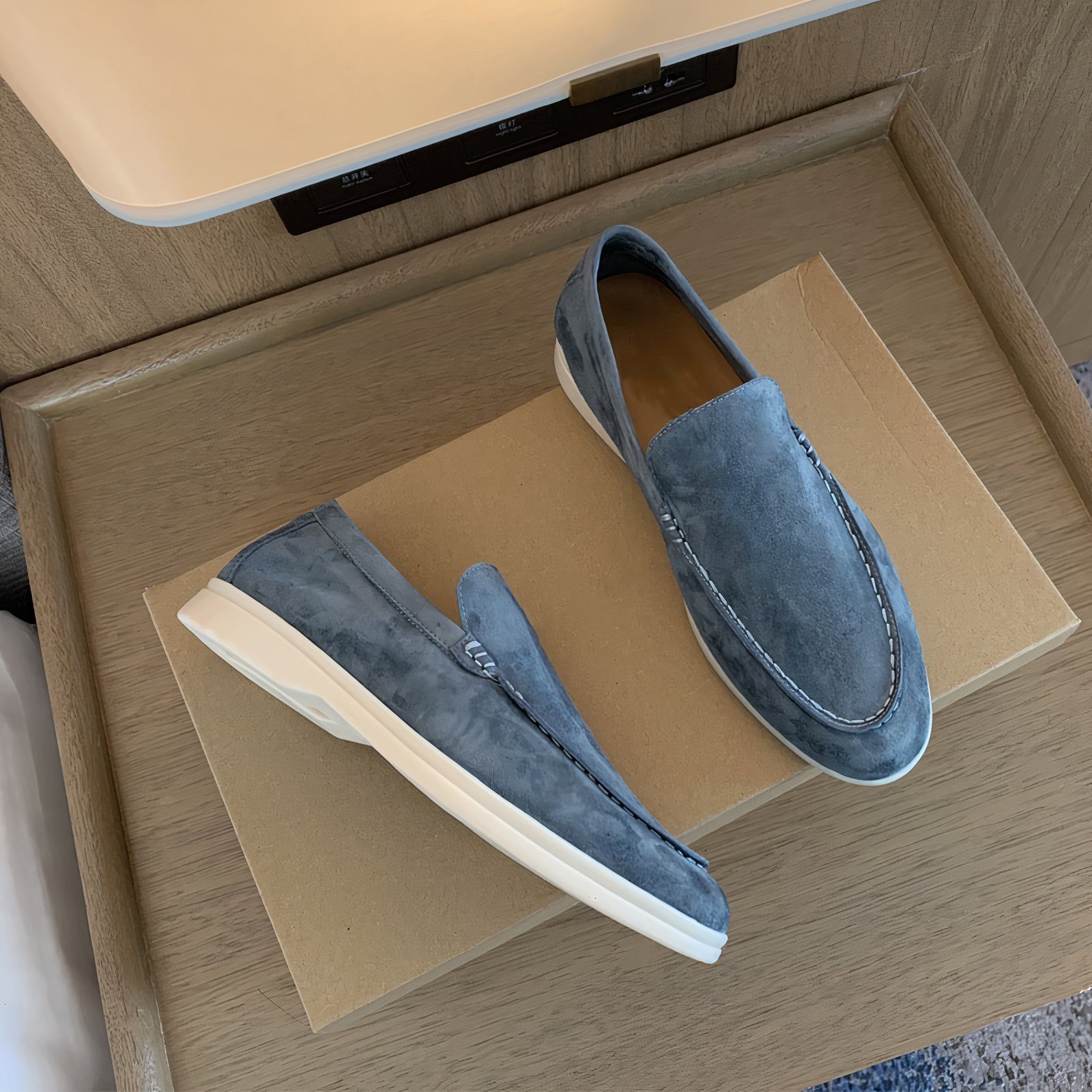 Ανδρικά vintage loafers | Κλασικά παπούτσια χωρίς κορδόνια από δερματίνη με χειροποίητες ραφές | Άνετα παπούτσια για καθημερινή χρήση και επίσημες περιστάσεις