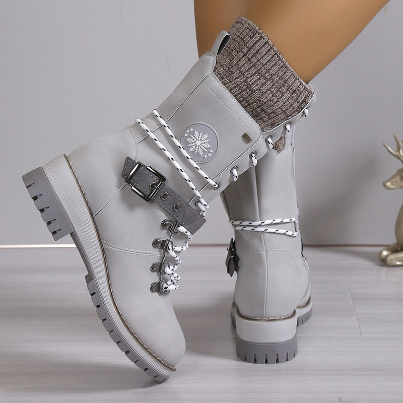 Botas de invierno con forro antideslizante y cálido