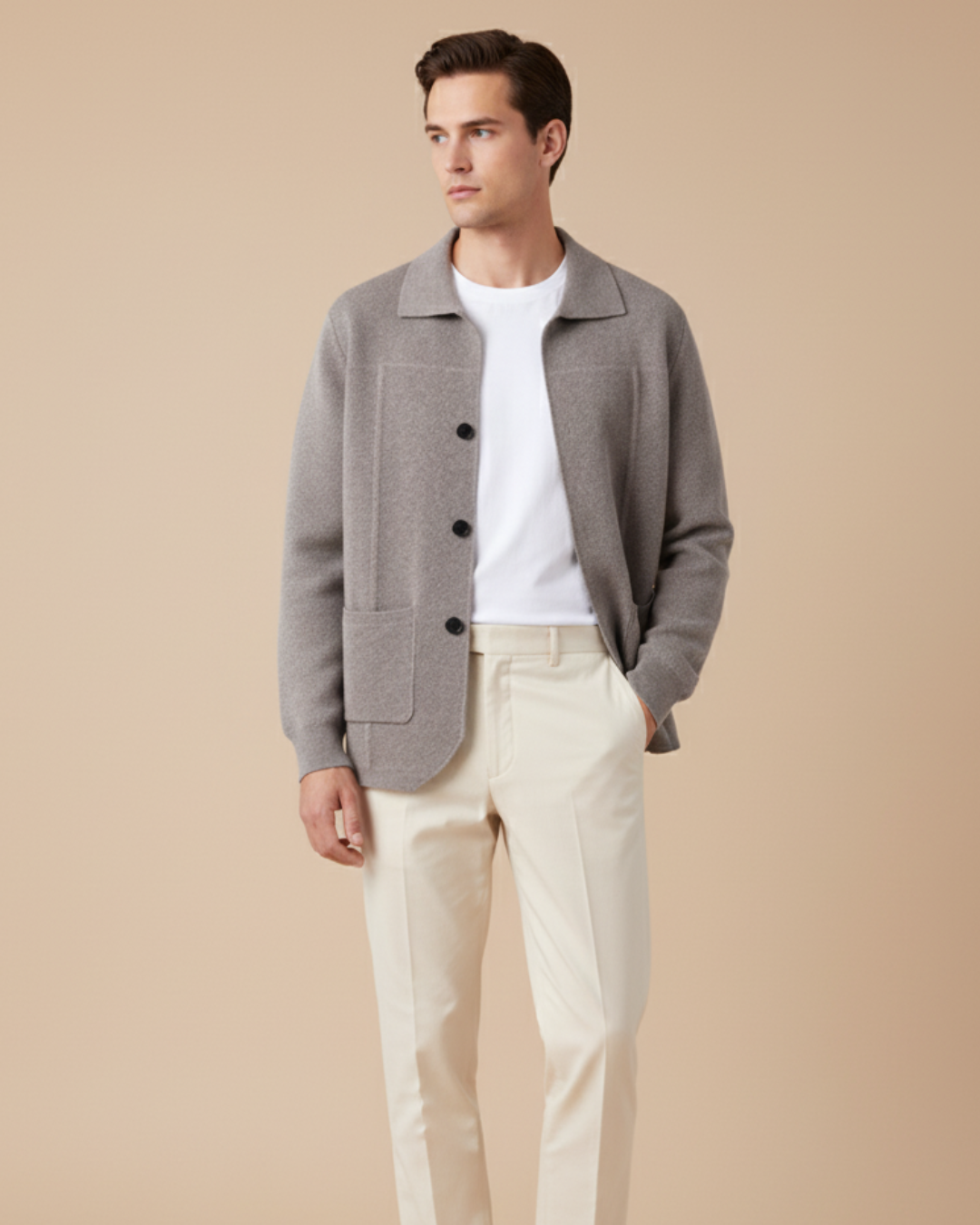 Button-Down Collared Sweater for Men - Image 4