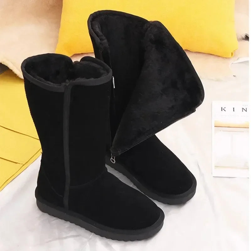 Bottes de neige chaudes pour femmes - Bottes d'hiver confortables avec doublure douce