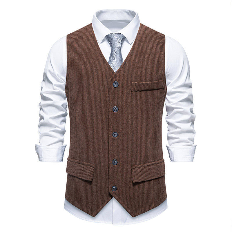 Chaleco de traje texturizado a medida para hombre