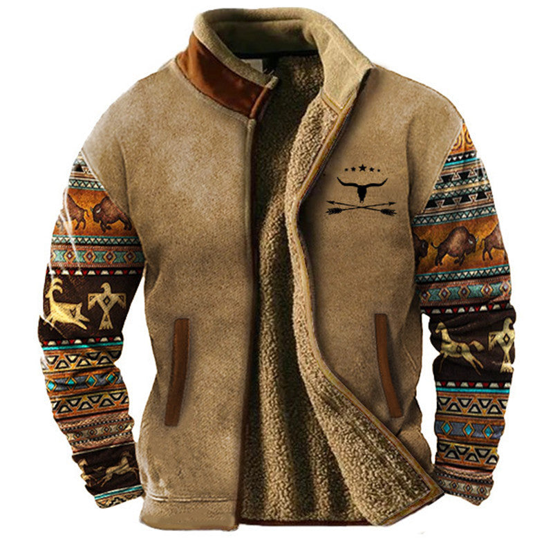 Men's Soft Fleece Jacket with Timeless Casual Design