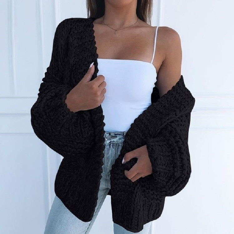 Women's Annahi Wool-Blend Cardigan - Κομψή πλεκτή ζακέτα για γυναίκες