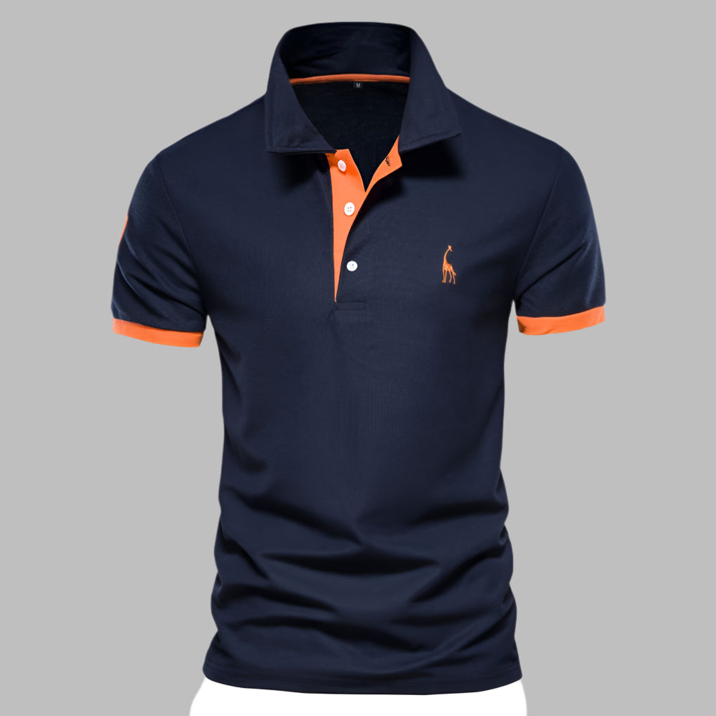 Men's Tailored Polo Shirt | Cotton Blend Short Sleeve Knit Top | Smart Casual Structured Collar Shirt for Office and Weekends