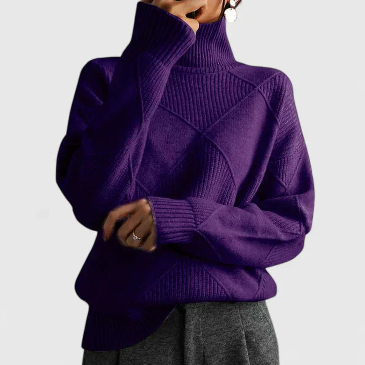 Turtleneck Knit Sweater for Women - Image 8