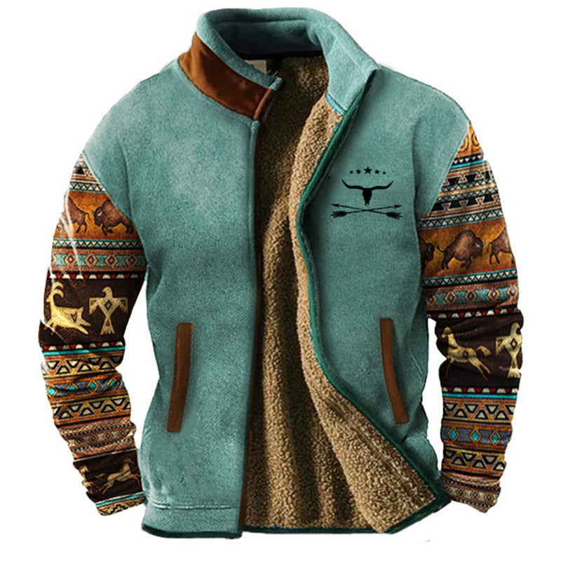Men's Soft Fleece Jacket with Timeless Casual Design