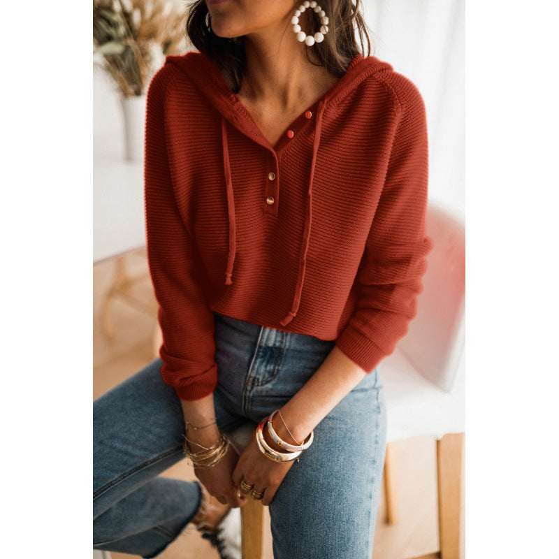 Sweat à capuche pour femme - Coupe décontractée - Matière robuste - Détails gaufrés - Capuche avec cordon de serrage