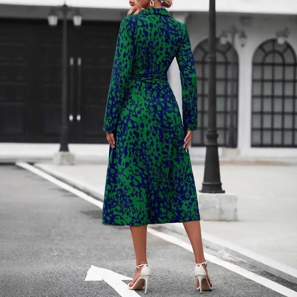 Női, lélegző midi ruha – Könnyű, A-vonalú nyári ruha állítható kötőöves derékkal és kényelmes, felhúzható fazonban