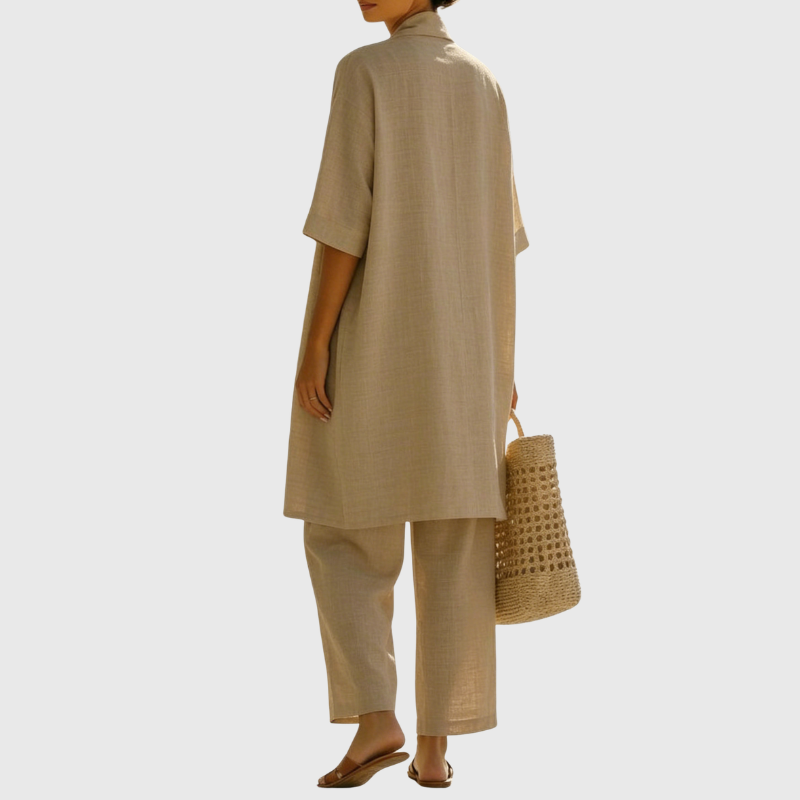 Olivia | Lightweight & Breathable Linen-Cotton Three Piece Set 1