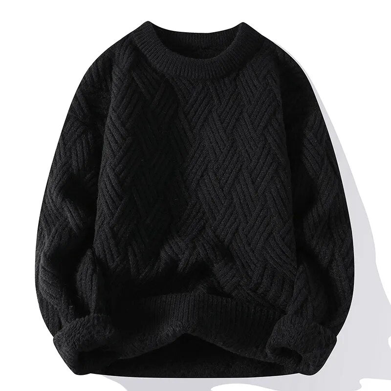 Textured Crewneck Sweater for Men - Image 2