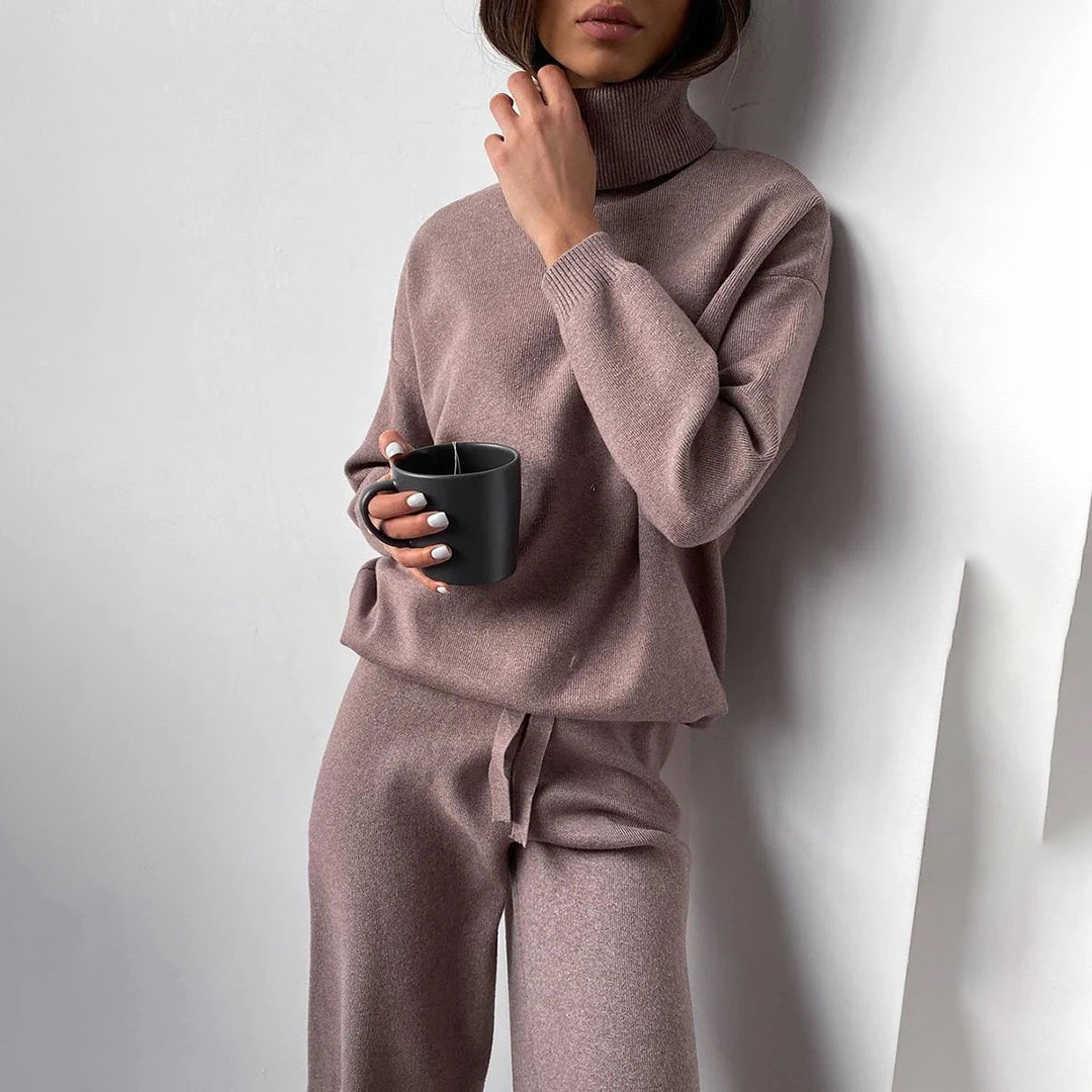 Elegancki damski sweter z golfem - idealny na co dzień