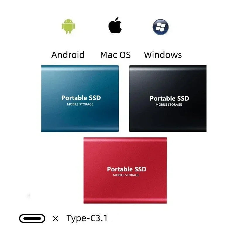Hordozható külső SSD Superfast | Mobil tároló | Gyors tároló laptophoz és PC-hez - SpeedFast