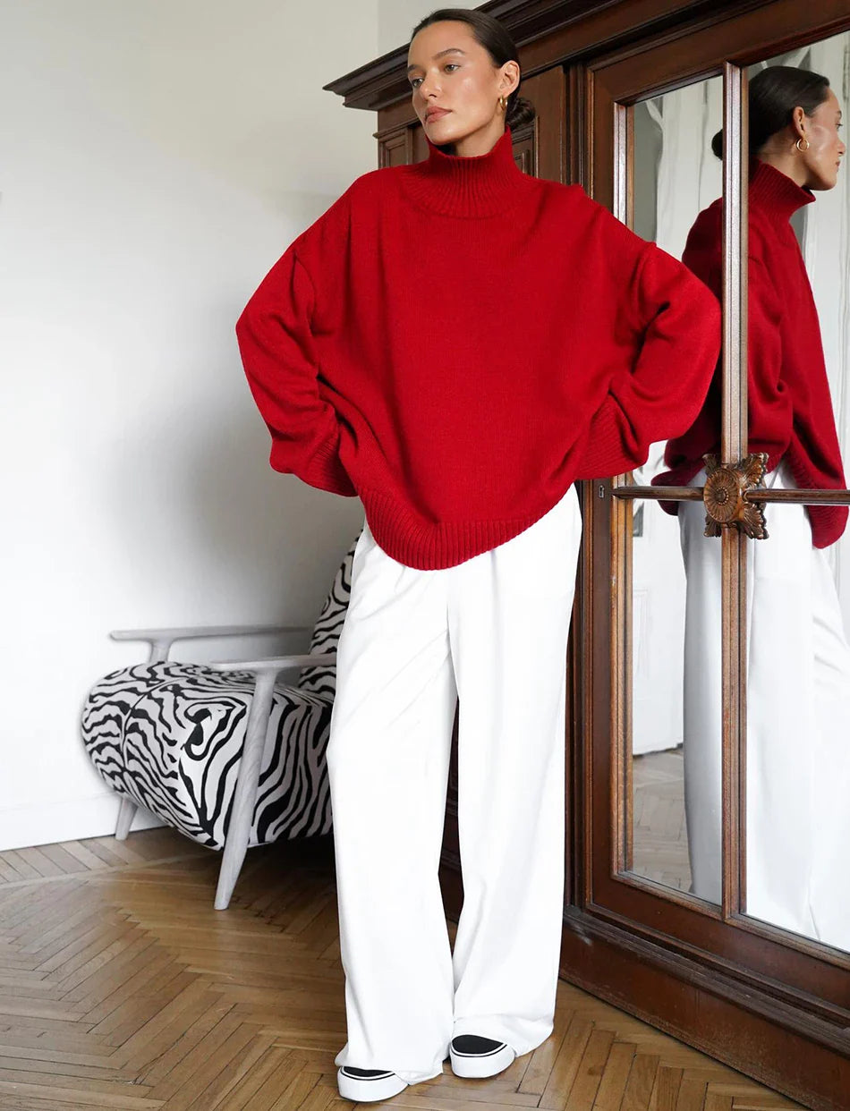 Oversized Turtleneck Sweater for Women - Image 3