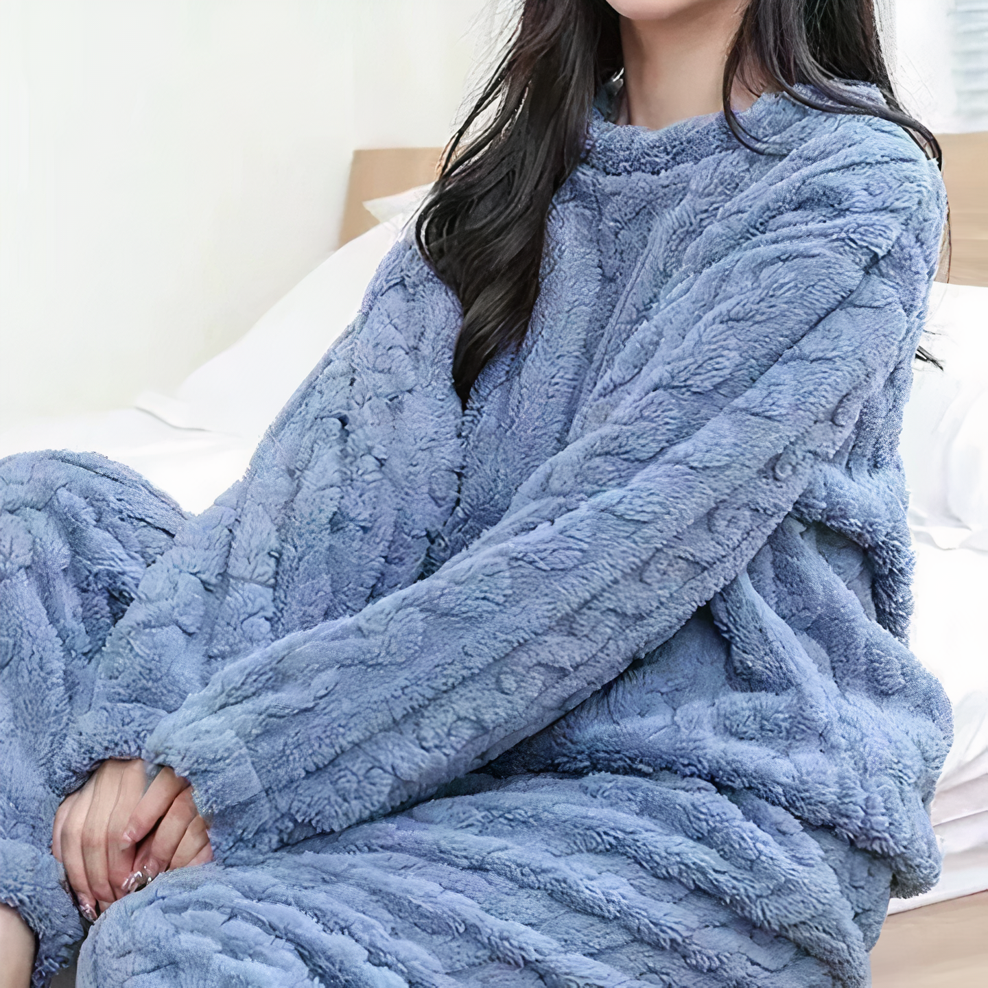Dámská souprava na spaní z měkkého fleece – teplé a prodyšné domácí oblečení