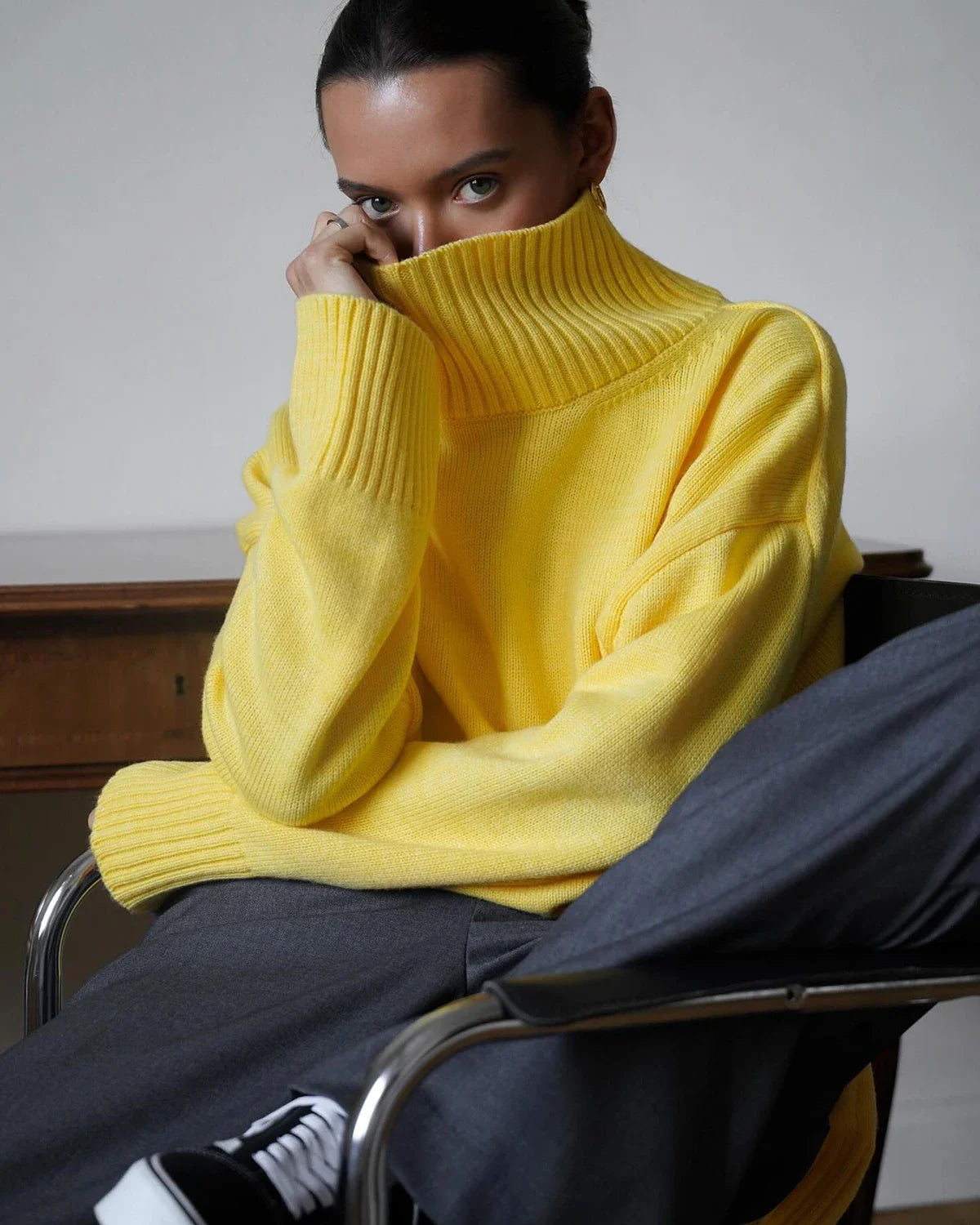 Oversized Turtleneck Sweater for Women - Image 1