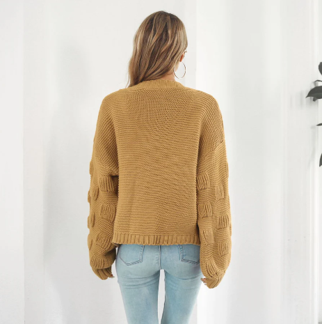 Lujoso jersey de mujer, de manga larga y cálido