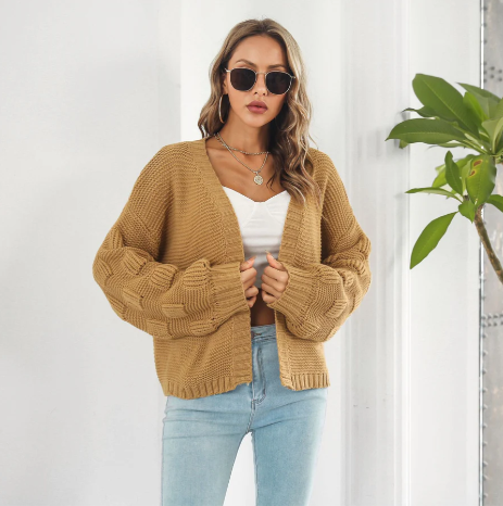 Lujoso jersey de mujer, de manga larga y cálido