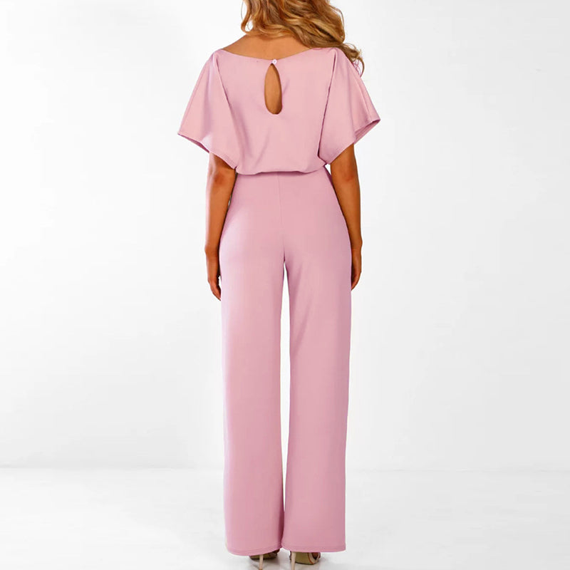 Combinaison chic à jambes larges pour femme - Coupe ajustée flatteuse