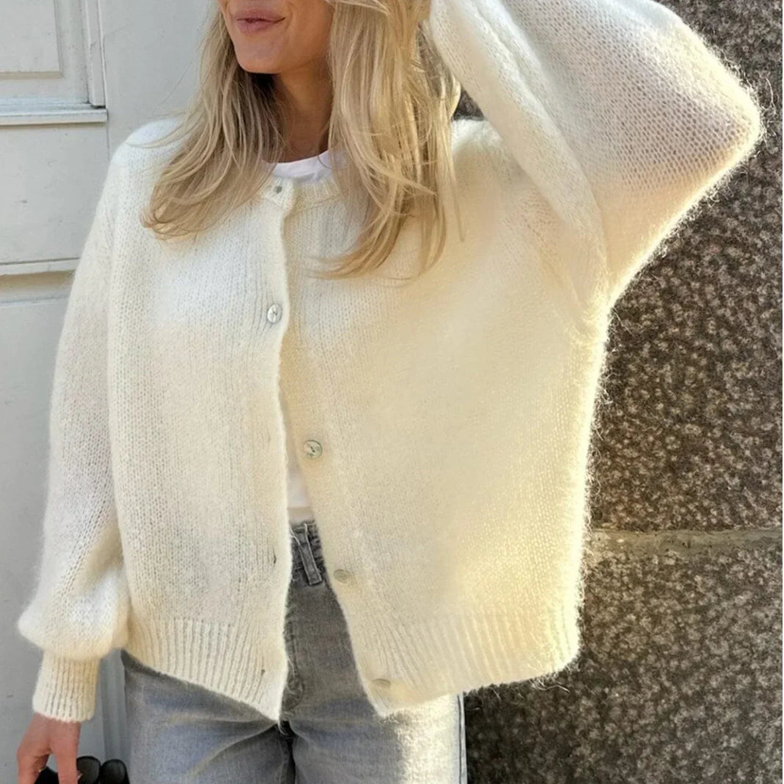 Button-Front Cardigan Sweater for Women - Image 12