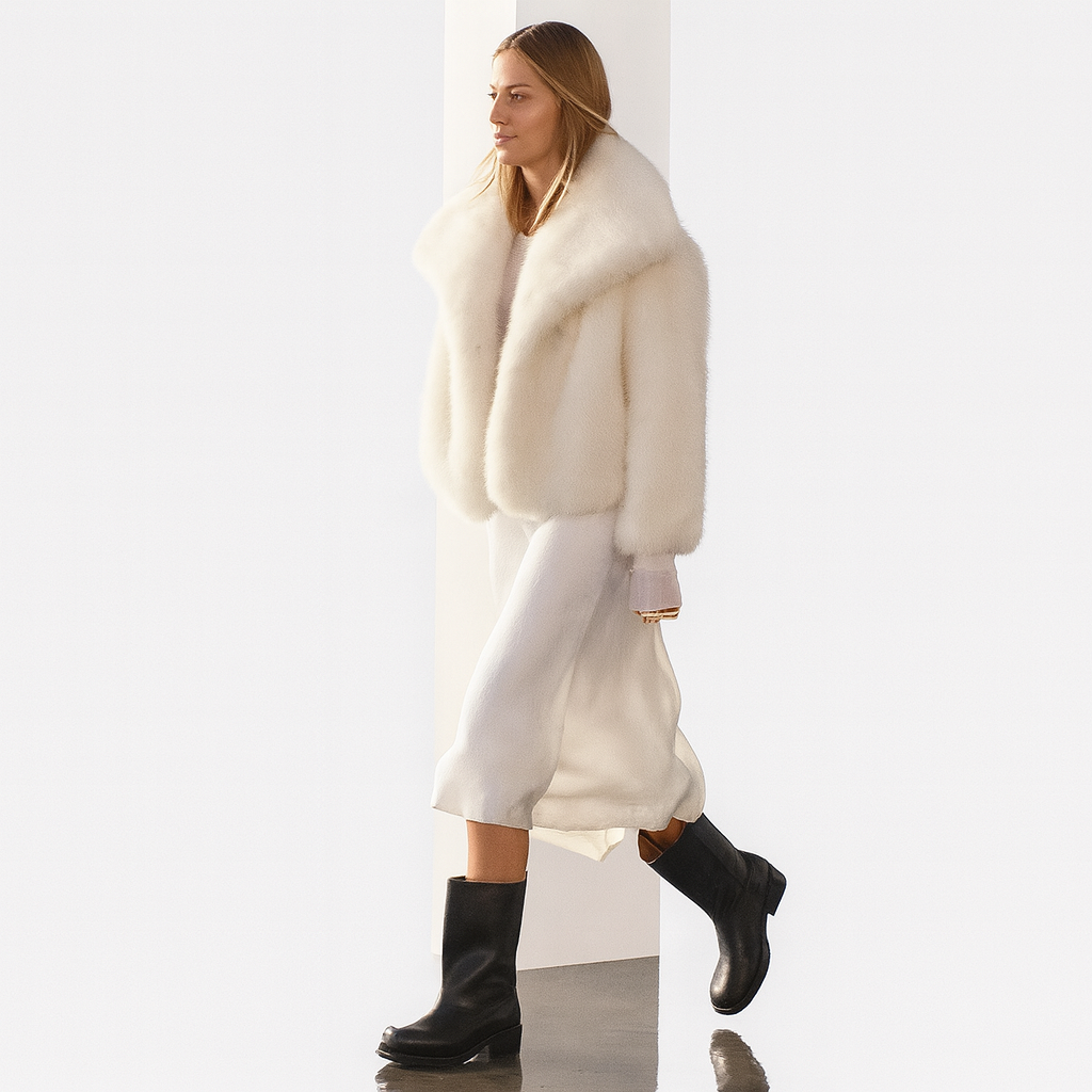 Faux fur coat