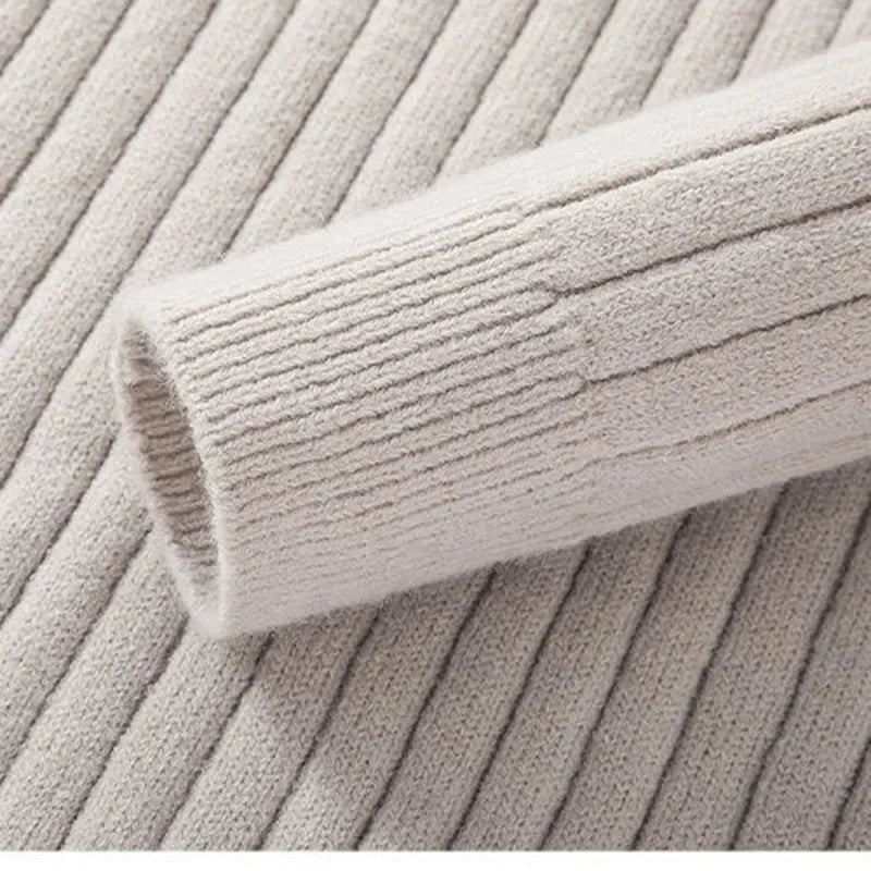 Quarter-Zip Ribbed Sweater for Men - Image 4