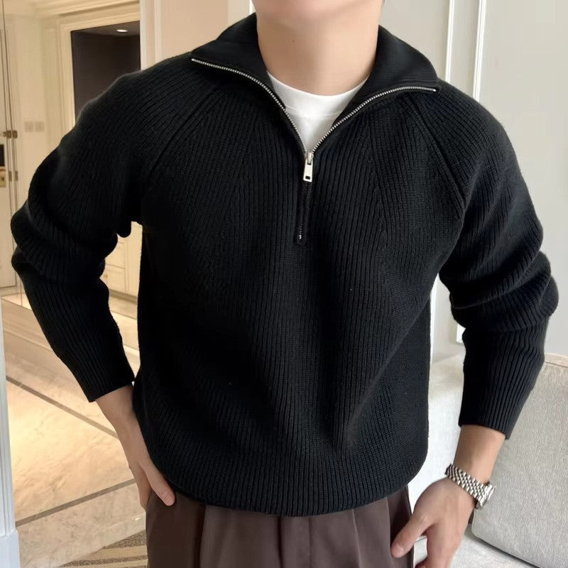 Quarter-Zip Knit Sweater for Men - Image 2