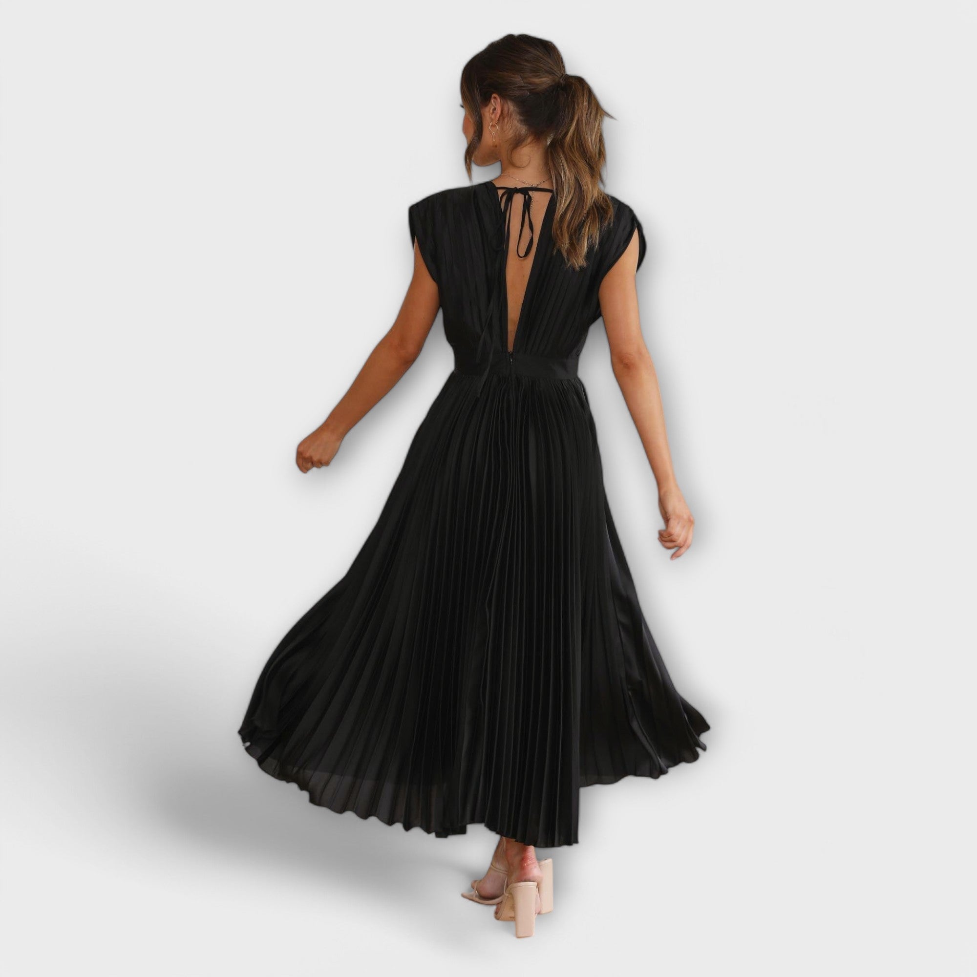 Elsie - Elegante vestido midi plisado