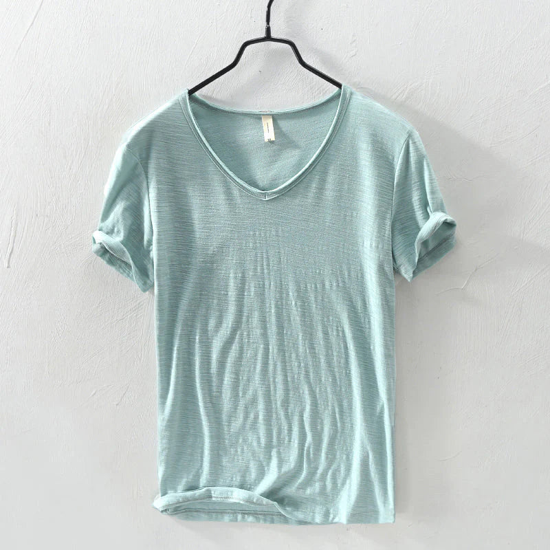 Maglietta da uomo in cotone dal taglio comodo con scollo a V