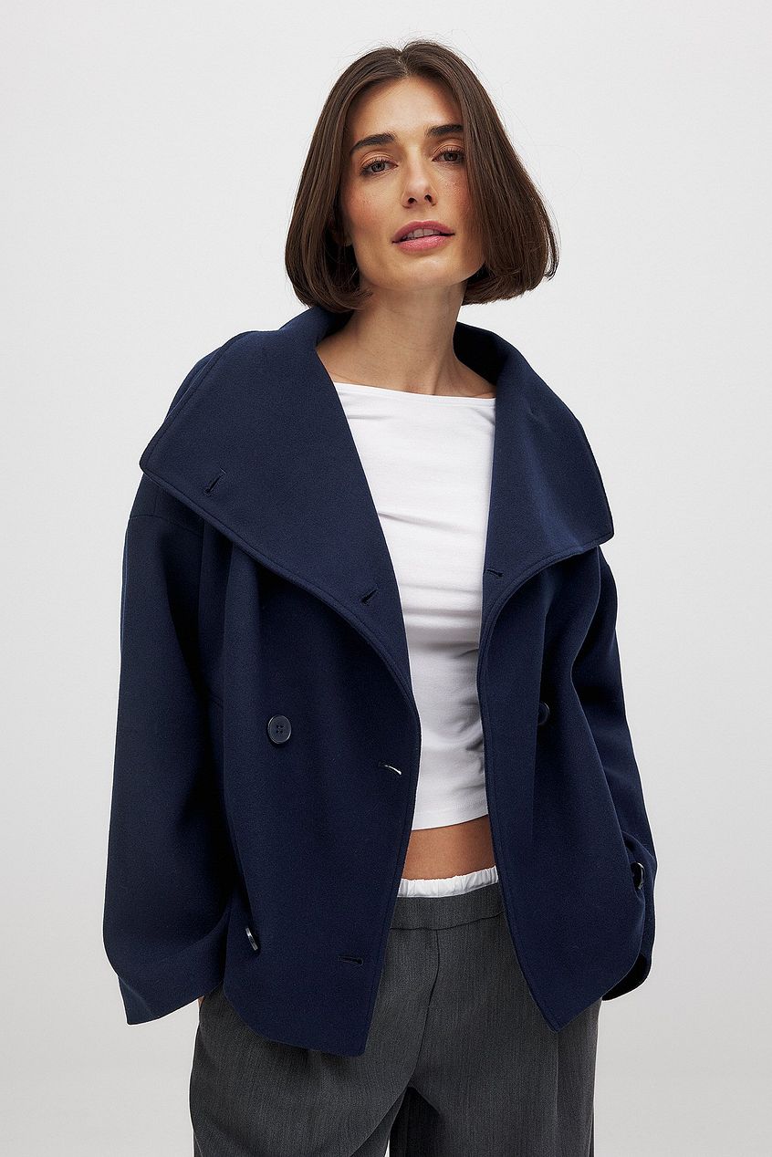 Double Breasted Short Coat for Women - Image 6