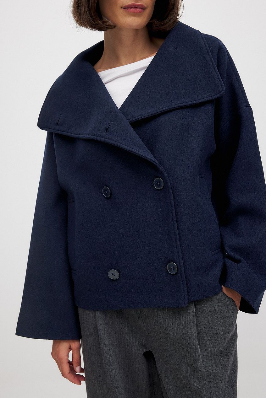 Double Breasted Short Coat for Women - Image 7