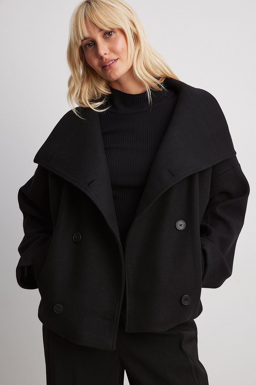 Double Breasted Short Coat for Women - Image 9