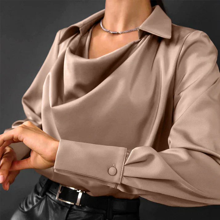 Women’s Cowl Neck Silk Blouse