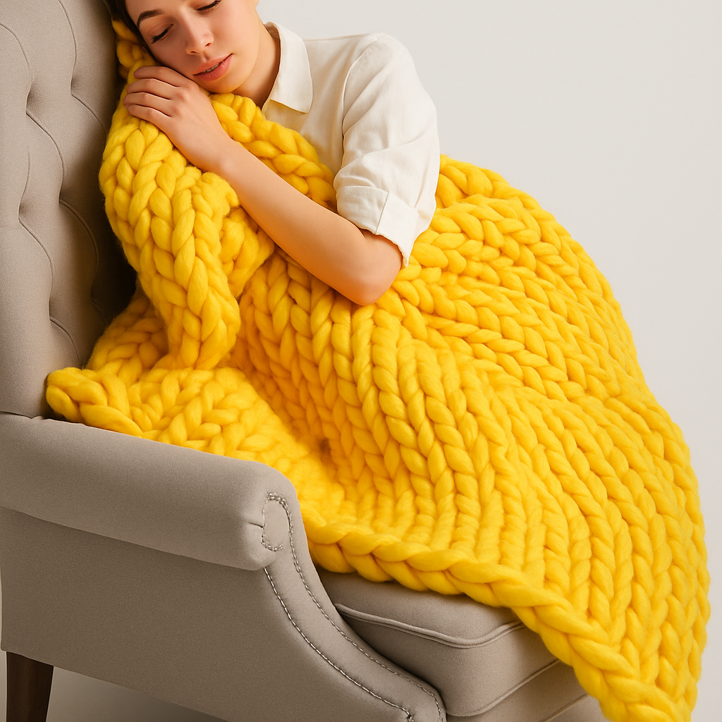 Wool Knitting Set yellow