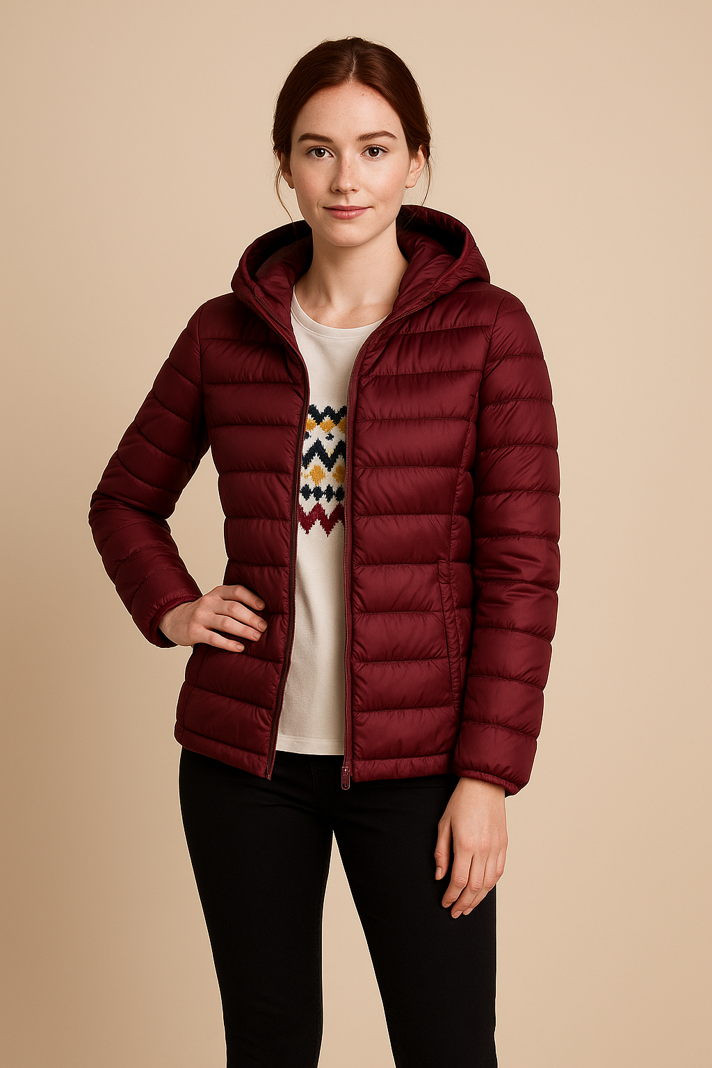 Hooded Puffer Jacket for Women - Image 6