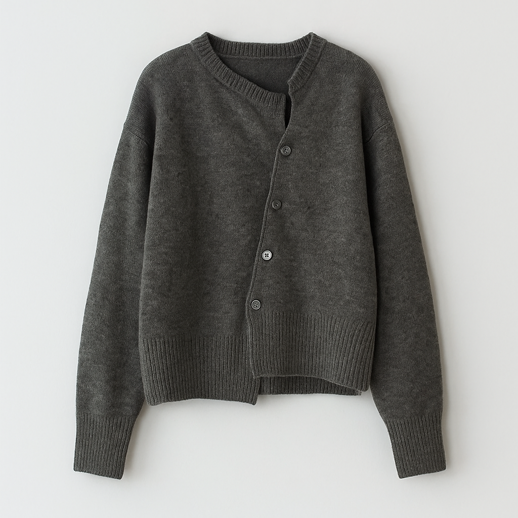 Wrap around sweater gray