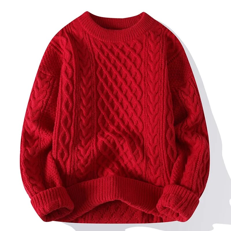Textured Crewneck Sweater for Men - Image 10