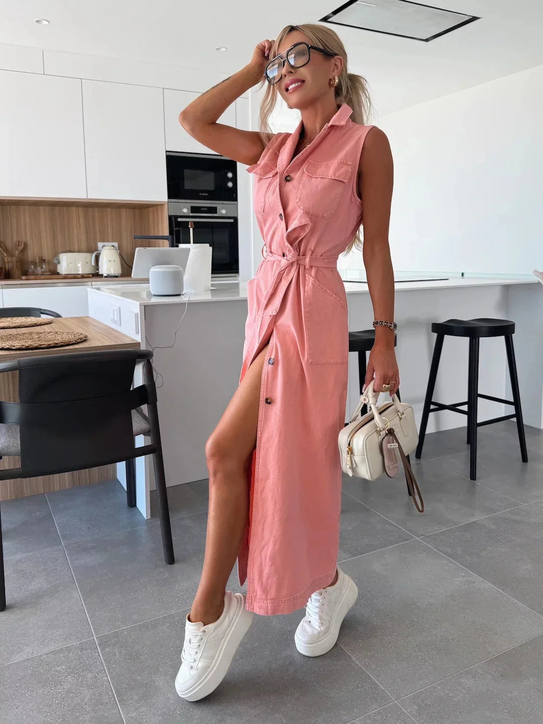 Maxi-kjole i denim