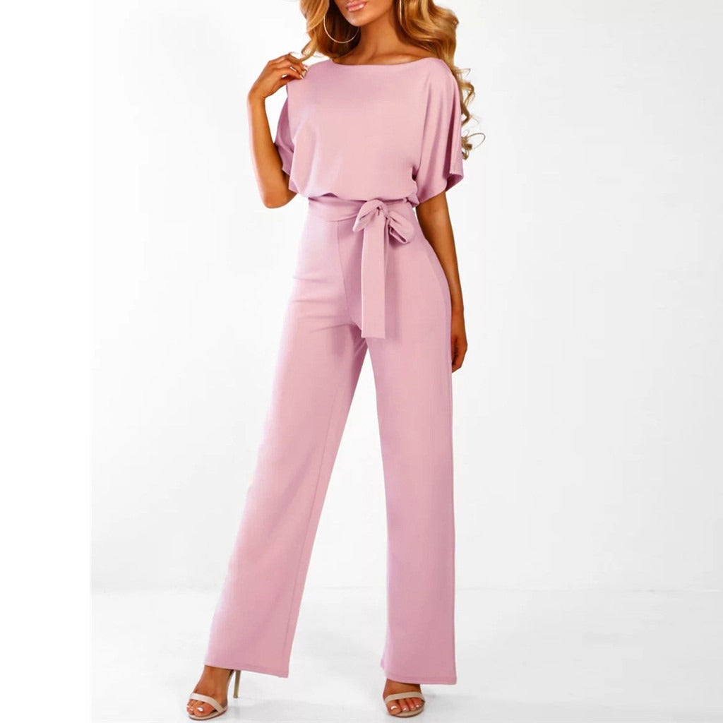 Combinaison chic à jambes larges pour femme - Coupe ajustée flatteuse