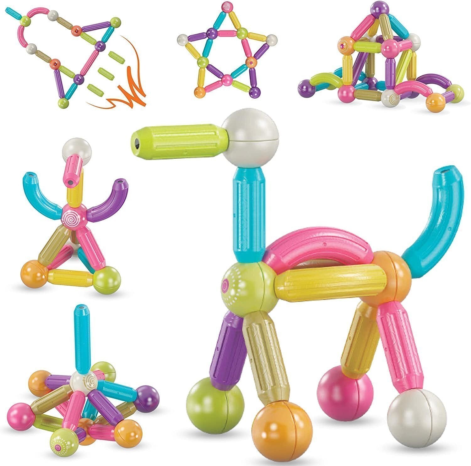 MagnaFun Blocks - Jouets magnétiques pour un jeu créatif et éducatif