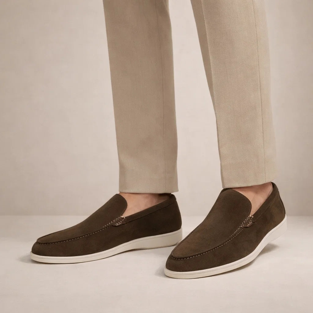 Mocassins en cuir pour homme | Chaussures décontractées à enfiler pour tous les jours | Chaussures « smart casual » à coupe classique et tige basse