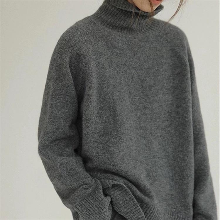 Loose turtleneck sweater