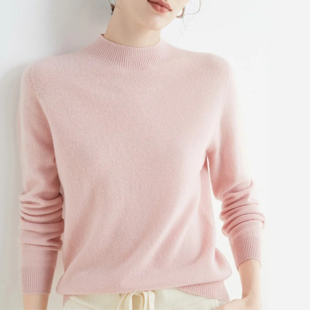 Pull tricoté en cachemire pour femmes - Pull d'hiver luxueux et doux