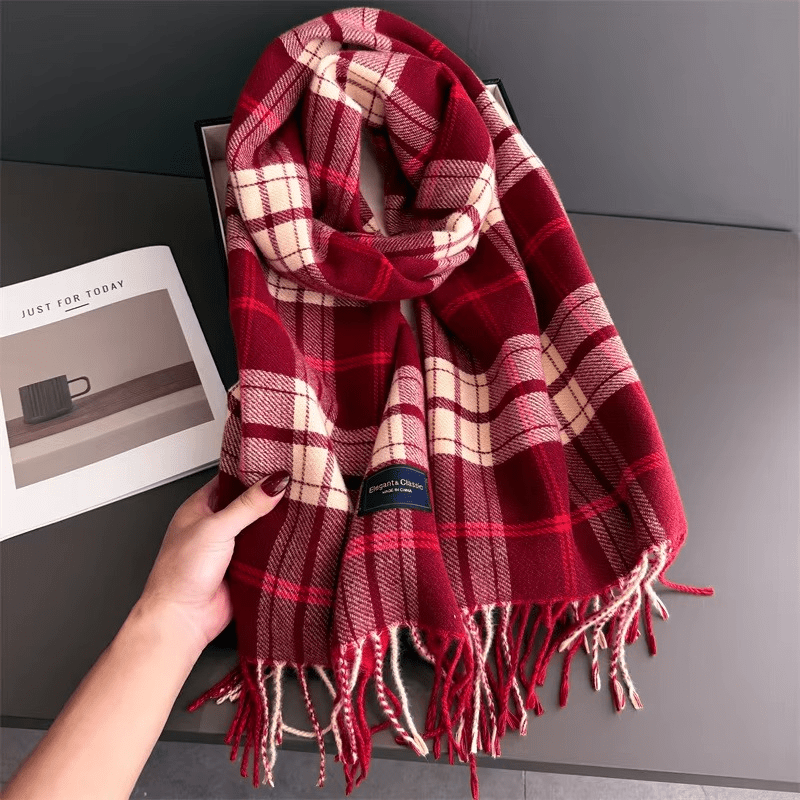 WarmElegance - Designer őszi téli sál puha kasmírból, pashmina megjelenéssel