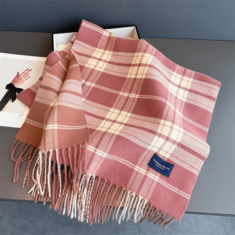 WarmElegance - Designer őszi téli sál puha kasmírból, pashmina megjelenéssel